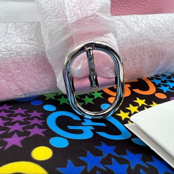 Gucci Psychedelic Multicolor Print Bucket Bag Pink with Drawstring - Picture 13 of 16